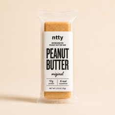A packaged ntty refrigerated peanut butter bar.